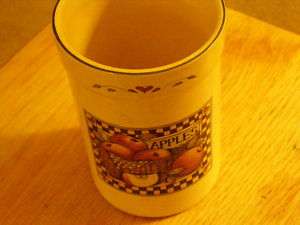 SUSAN WINGET Pottery CROCK Jar MUG Cup APPLES Thailand  
