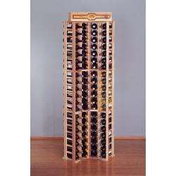 Country Pine Curved Corner Wine Rack   Holds 84 Bottles 845033010233 