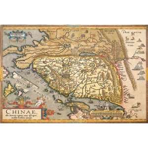  Map of Far East China   Poster by Abraham Ortelius (18x12 