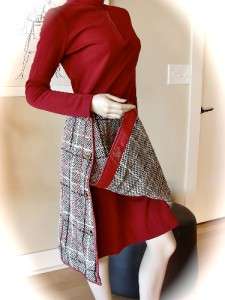 VTG 60s Bonnie Cashin Sills Tweed Leather Ensemble Jacket Skirt RARE 