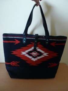   Collection Navajo Indian Blanket Rug Purse Tote Shopper Bag NEW$995