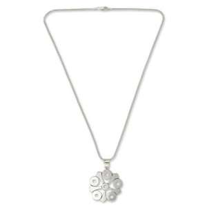  Sterling silver pendant necklace, Taxco Mandala Jewelry