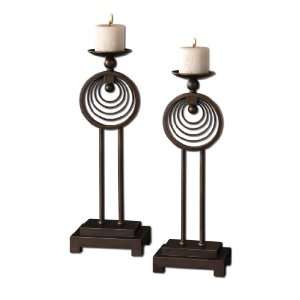 Uttermost 20 Inch Ciro Candleholders (Set of 2) Oil Rubbed Bronze 