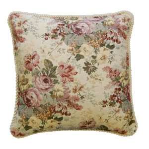 SHABBY CHIC ROSE PINK TAPESTRY 18 FILLED CUSHION PILLOW