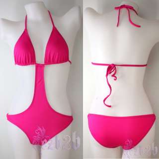 Sexy Retro Halter Swimsuit Women Swimwear monokini 5118 Pink  