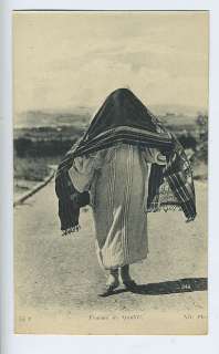 Ethnic Arab Moorish Lady NIQAB Face Veil 1910s postcard  