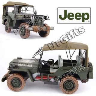   Made Metal Art Bar Decor 116 Military Model WWII Willys Jeep  