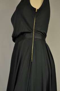   & GABBANA NEW WOMENS BLACK SILKY DRESS SZ 12 NWT $535 