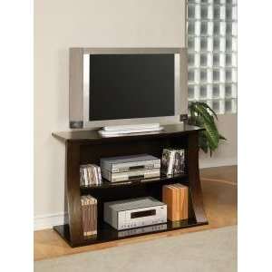  Espresso Swoop Front Bookcase Media Stand