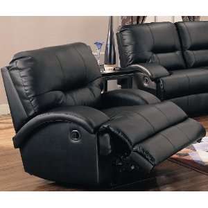  Rocker Recliner Sofa Chair with Sloping Arms in Black 