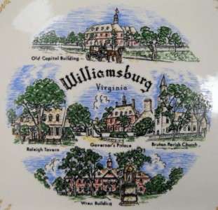 Vintage WILLIAMSBURG VIRGINIA COLLECTORS PLATE Nice (O)  