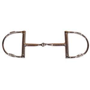  FES Curved Smooth Snaffle Dee with hooks Sports 