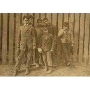  1909 child labor photo A group working on night shift at 