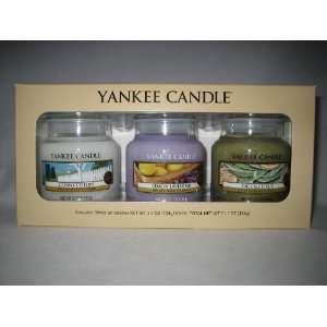 Yankee Candle Company Summer Jar Candle Set   Gift Box of THREE Clean 