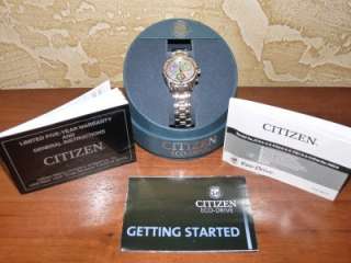 NEW Citizen Womens FB1184 55D Eco Drive Chronograph Diamond Accented 