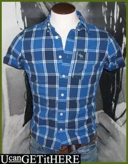 Mens Abercrombie & Fitch Baxter Mountain Plaid Shirt S NWT  