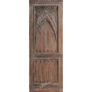   Moroccan Style Hand Carved Door in Solid Mahogany