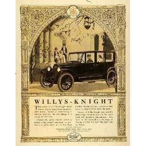  1920 Ad Willys Knight Car Chauffeur Top Hat Art Deco 