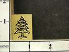 snow covered christmas pine tree used rubber stamp 3S