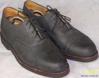 Mens Shoes COLE HAAN OXFORDS Size 9B Oiled Leather Blue  