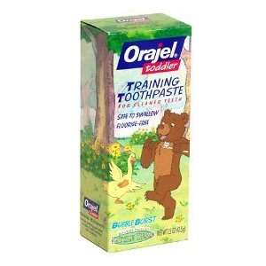  ORAJEL TODDLER TRAINNING TOOTHPASTE CLEANER TEETH,BUBBLE 