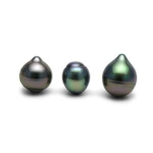   Tahitian Baroque Drop Loose Pearl Collection 8.0 12.0mm   Half Drilled