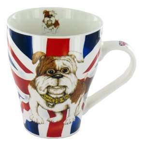  British Bulldog Mug   (G325) Union Jack Bulldog China Mug 