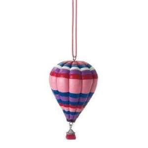   Colorful Striped Hot Air Balloon Christmas Ornament