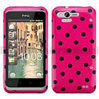 Pink Polka Dot Hard Case Skin Cover For HTC Rhyme Bliss 6330 Verizon