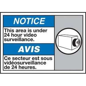 NOTICE THIS AREA IS UNDER 24 HOUR VIDEO SURVEILLANCE (W/GRAPHIC) Sign 