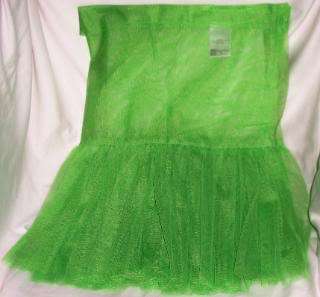 PENNEY HOME Can Can Tailored Ruffled Sheer Valance GREEN NWT 