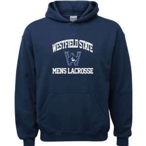  Westfield State Owls Navy Youth Mens Lacrosse Arch Hooded 
