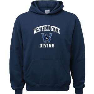  Westfield State Owls Navy Youth Diving Arch Hooded 