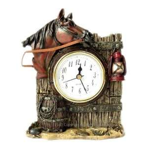 Western Cowboy Horses Table Top Clock / Home Decor