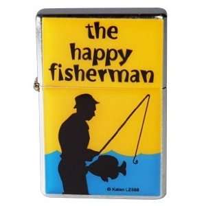   The Happy Fisherman Metal Flip Top Lighter