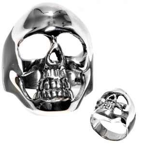  Sterling Silver Mens Skull Ring   Size 12 Jewelry