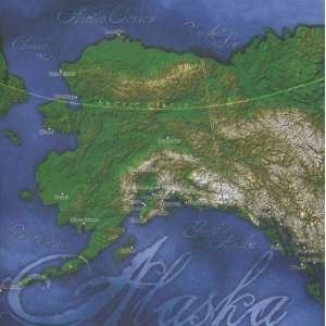  Alaska State Map 12 x 12 Paper Arts, Crafts & Sewing