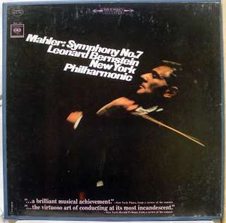 BERNSTEIN mahler symphony no. 7 2 LP 360 M2S 739 VG+  
