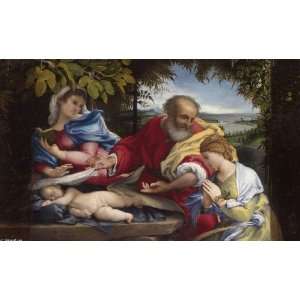  Hand Made Oil Reproduction   Lorenzo Lotto   24 x 14 