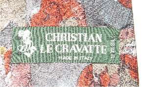 CHRISTIAN LE CRAVATTE 100% silk tie. Made in Italy 7511  