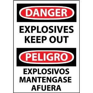  SIGNS EXPLOSIVES KEEP OUT BILINGUAL