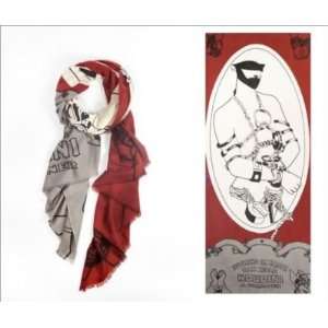   New We Are Owls Red Houdini 100 Cashmere Circus Scarf 