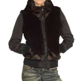  Fashion Clothing Miss 60 Sixty WHITLEY New Women Fur Hood Jacket Coat