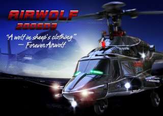  axis controlled Airwolf 200SD3 RC RTF Helicopter+Extra Receiver  