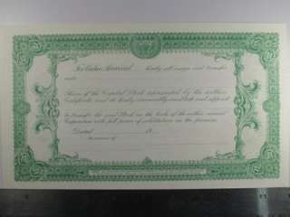 James H. Keyser Constuction, Nevada Stock Certificate  