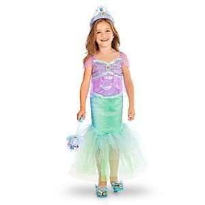  Disney Glitter Sparkle Little Mermaid Ariel Costume Dress 