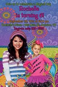   of Waverly Place Selena Gomez Custom Photo Birthday Party Invitations