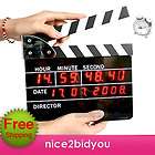 Movie Slate Clapper Board LED Digital Alarm Clock GIFT