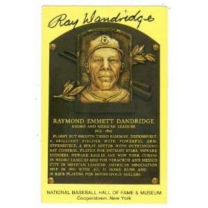 Ray Dandridge autographed Hall of Fame post card 3.5x5.5 (Negro League 