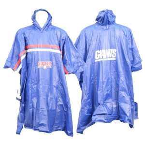 New York Giants Hooded Rain Poncho   Blue  Sports 